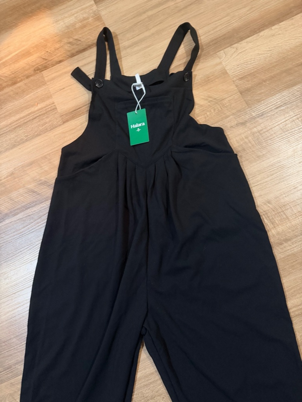 Halara Pockets Waffle Casual Jogger Overalls black size Large NWT - Picture 6 of 12